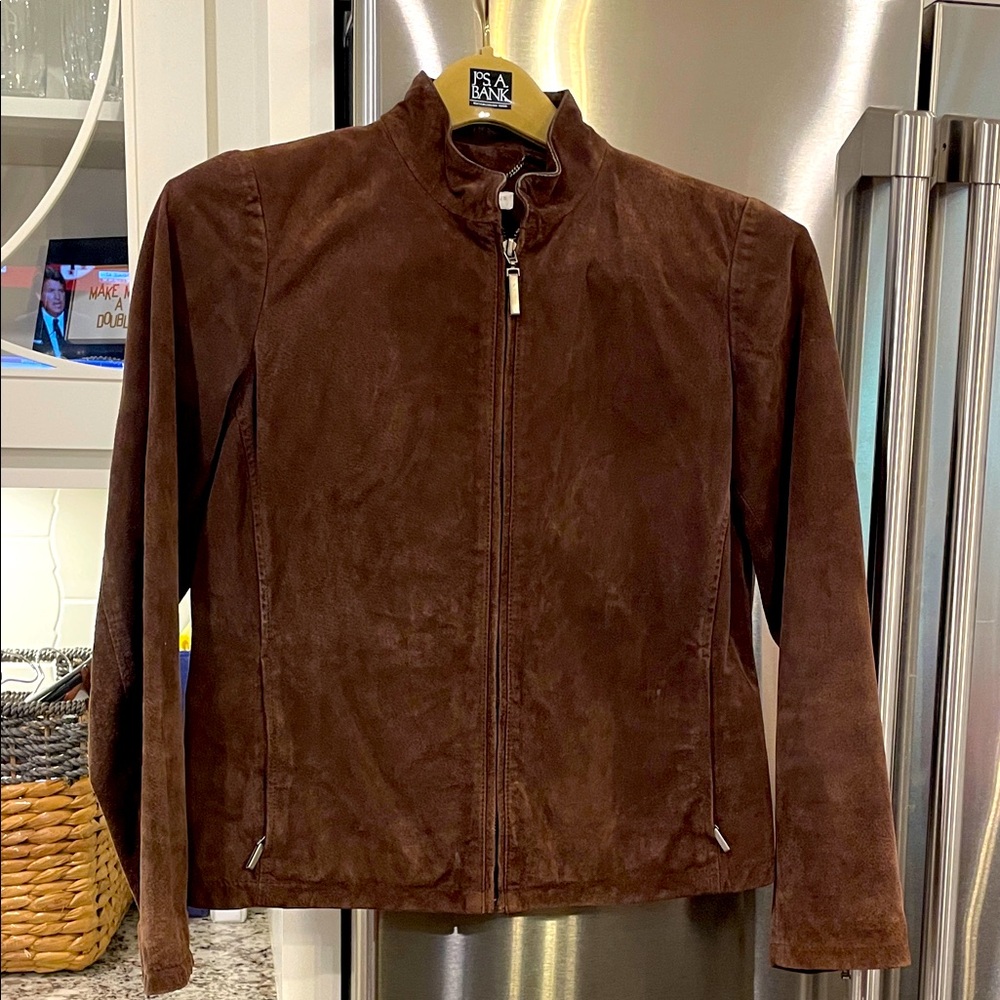 Charter Club Chocolate Leather Jacket
